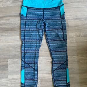 Lululemon Pace Rival Crop Space Dye Twist Naval Blue Peacock Blue / Peacock Blue